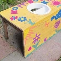 Vom Lokus über’n Kompost ab in die Beete    